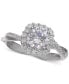 ფოტო #1 პროდუქტის Cubic Zirconia Halo Ring in Sterling Silver, Created for Macy's