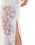 Фото #2 товара Object lace midi skirt co-ord in cream