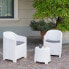 Фото #4 товара Набор стол и 2 кресла IPAE Progarden Luna sluc06bg Белый сад (3 Предметы)