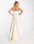 Фото #8 товара ASOS DESIGN Premium corset bubble high low hem maxi dress in cream