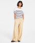 ფოტო #1 პროდუქტის Women's Boat-Neck Dropped-Shoulder Knit Top, Created for Macy's