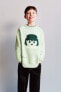 Flocked playmobil © print sweatshirt