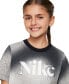 Фото #3 товара Футболка для малышей Nike Большие дети Спортивная стандартная Печатная