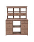 Фото #1 товара Garden Potting Bench Table, Rustic And Sleek Design With Multiple Drawers And Shelves For Storage