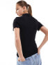 ONLY short sleeve high neck top in black