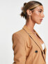 ASOS DESIGN double breasted suit blazer in tan