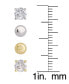ფოტო #3 პროდუქტის Women's 14k Gold In Fine Silver Plated Ball Round Cubic Zirconia Stud Earrings Set, 8 Pieces