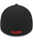 ფოტო #5 პროდუქტის Men's Black Chicago Cubs Logo 39THIRTY Flex Hat