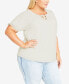 Фото #2 товара Plus Size Brittany V-neck Top