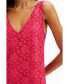 ფოტო #4 პროდუქტის Women's Floral lace mini dress