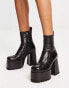 Фото #8 товара ASOS DESIGN Erika premium leather platform boots in black