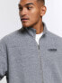 River Island zip up sweatshirt in grey marl