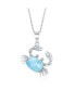 ფოტო #1 პროდუქტის Sterling Silver Larimar Crab Pendant