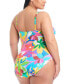 Plus Size Away We Go Shirred One-Piece Swimsuit