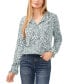 Фото #1 товара Women's Ruffled Button Front Long Sleeve Blouse