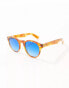 Фото #4 товара Spitfire cut ninety five round sunglasses in tort with blue lens