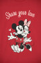 Fall In Love Regular Fit Sevgililer Günü Mickey Mouse Kısa Kollu %100 Pamuk Gecelik