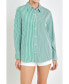 ფოტო #1 პროდუქტის Women's Color block Stripe Cotton Shirt