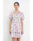 ფოტო #2 პროდუქტის Women's Tiered Smocked Mini Dress