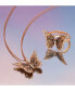 ფოტო #4 პროდუქტის Ombré® Chocolate Ombré Diamond & Vanilla Diamond Butterfly 20" Adjustable Pendant Necklace (3/4 ct. t.w.) in 14k Rose Gold