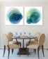 Evolving Planets I I Frameless Free Floating Tempered Art Glass Abstract Wall Art, 38" x 38" x 0.2"