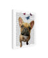 Фото #2 товара Fab Funky Brown French Bulldog and Butterflies Canvas Art - 19.5" x 26"