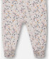 Baby Girls Baby Organic Cotton One Piece Pajama Cream Printed Flowers