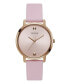 Фото #1 товара Часы и аксессуары Guess Женские наручные часы аналоговые из розового силикона 40 мм