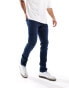 Jack & Jones liam skinny jean in dark blue wash Синий, W31 L30 - фото #2