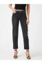 Yüksek Bel Kot Pantolon - Slim Straight Jean
