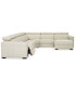 Фото #6 товара Nevio 6-pc Leather Sectional Sofa with Chaise, 1 Power Recliner and Articulating Headrests, Created for Macy's