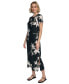 Фото #3 товара Women's Short Sleeve Floral Maxi Dress