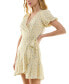 Фото #3 товара Платье Trixxi с принтом цветов, со вспушенными рукавами и оборками