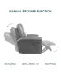 Фото #3 товара Кресло с ручным регулированием Armen Living Marcel из кожи 40"
