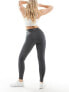 ASOS 4505 Hourglass Icon running tie waist gym legging with phone pocket in dark charcoal