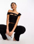 Фото #4 товара Vesper asymmetric crop top co-ord in black