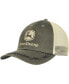 Фото #1 товара Men's Olive John Deere Classic Oil Skin Trucker Adjustable Hat