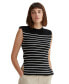 ფოტო #1 პროდუქტის Women's Blake Sleeveless Power Shoulder Stripe Top