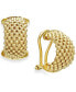 ფოტო #1 პროდუქტის Mesh Hoop Earrings in 14k Gold Vermeil over Sterling Silver