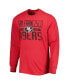 Фото #3 товара Men's Scarlet San Francisco 49ers Brand Wide Out Franklin Long Sleeve T-shirt