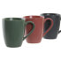 4 Piece Mug Set DKD Home Decor Green Pink Dark grey Stoneware 300 ml 19 x 13 x 31 cm