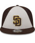 Бейсболка New Era мужская коричневая San Diego Padres 2024 для тренировок 9FIFTY Snapback Hat - фото #4