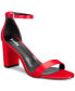 Фото #1 товара Women's Zoe Ankle-Strap Block-Heel Dress Sandals-Extended sizes 9-14