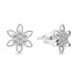 Delicate white gold earrings with zircons EA973WAU