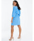 Фото #2 товара Women's Wrap Woven Buckle Dress