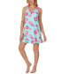 ფოტო #4 პროდუქტის Women's Sleeveless Ruffled Printed Chemise