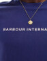 Barbour International Motored logo t-shirt in navy