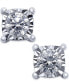 ფოტო #1 პროდუქტის Square Diamond Stud Earrings (1/4 ct. t.w.) in 14k White Gold