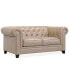 Фото #5 товара CLOSEOUT! Ciarah Chesterfield Leather Loveseat, Created for Macy's