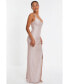 Фото #3 товара Women's Lurex Cross Back Ruched Maxi Dress